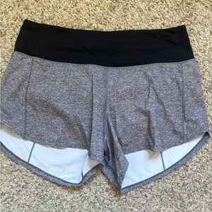 Lululemon Athletica Gray and Black Athletic Shorts Versatile Comfort